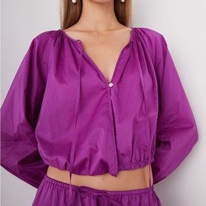 NWT Rails Katia Lightweight Summer Cotton Crop Top Berry